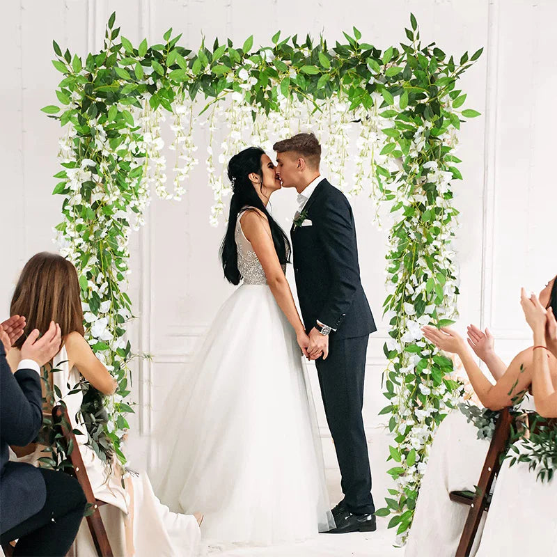 Grinalda de Flores de Glicínia Artificiais (2m)